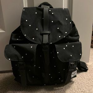 Herschel Black Polka Dot Utility Pocket Backpack